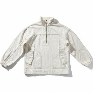 LNDN London Natural Zip Pullover Oversized Denim Jacket XXS NWT Organic Cotton